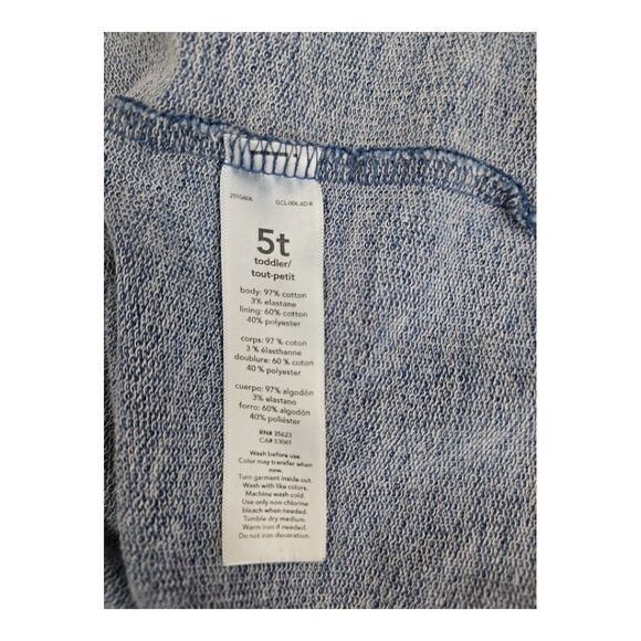 Carters - Denim Look Knit Dress with Heart Cut Out Size 5T - Picture 6 of 6